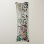 Schilderij van een kerststad, schaatsen en sneeuw lichaamskussen (Voorkant Verticaal)