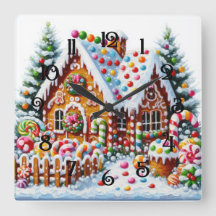 Schilderij van een kleurrijk Snoep Gingerbread Hou