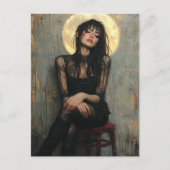 Schilderij van een mooie vrouw briefkaart (Voorkant)
