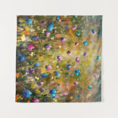 schilderij van een mooie weide van een blauwe roze wandkleed (Voorkant (horizontaal))