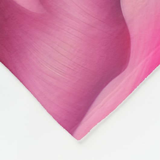 Schilderij van een neon roze roos fleece deken (Hoek)