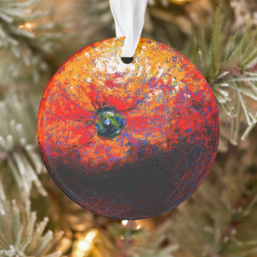 schilderij van een oranje citrusvruchtenversiering ornament (Boom)