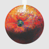 schilderij van een oranje citrusvruchtenversiering ornament (achterkant)