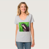 Schilderij van een otter in de rivier t-shirt (Voorkant volledig)