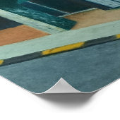 Schilderij van een oude groene winkel poster (Hoek)