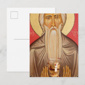 Schilderij van een oudere heilige briefkaart (Voorkant / Achterkant)