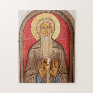 Schilderij van een oudere heilige legpuzzel