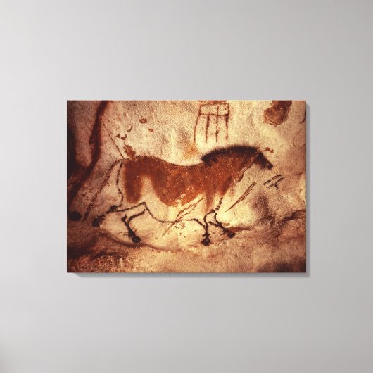 Schilderij van een paard, c.17000 BC Canvas Afdruk (Voorkant)