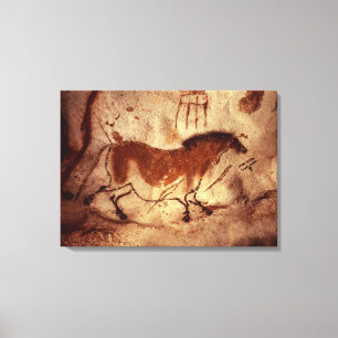 Schilderij van een paard, c.17000 BC Canvas Afdruk