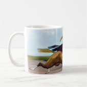 schilderij van een paardenrace scène, Paarden Koffiemok (Links)