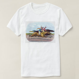 schilderij van een paardenrace scène, Paarden T-shirt