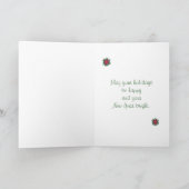 Schilderij van een Poinsettia Flower Christmas Kaa Feestdagen Kaart (Binnen)