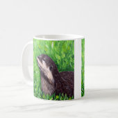 Schilderij van een rivierotter koffiemok (Voorkant links)