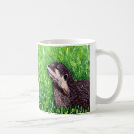 Schilderij van een rivierotter koffiemok (Rechts)