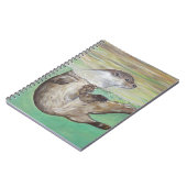 Schilderij van een speelse rivierotter notitieboek (Linkerzijde)