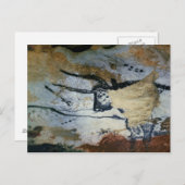 Schilderij van een stier met lange horens briefkaart (Voorkant / Achterkant)