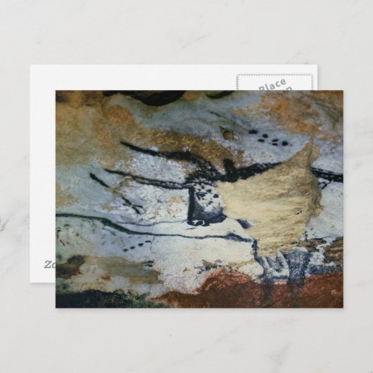 Schilderij van een stier met lange horens briefkaart (Voorkant / Achterkant)