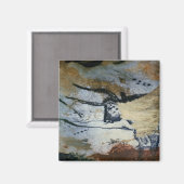 Schilderij van een stier met lange horens magneet (Voorkant / Achterkant)