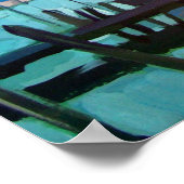 Schilderij van een Vaporetto Station - Venetië, It Poster (Hoek)