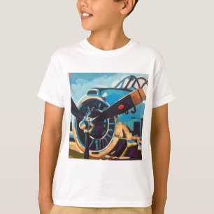 Schilderij van een vliegtuig - Cadeau voor liefheb T-shirt