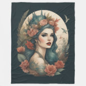 Schilderij van een vrouw fleece deken (Voorkant)