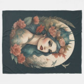 Schilderij van een vrouw fleece deken (Voorkant (Horizontaal))