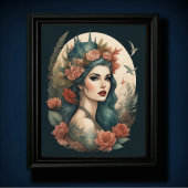 Schilderij van een vrouw poster