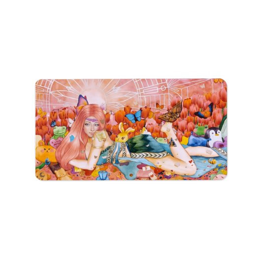 Schilderij van een vrouw titel: De Middag Etiket (Voorkant)