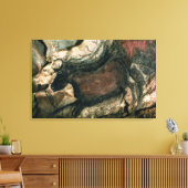 Schilderij van een zwarte stier, c.17000 BC (grot  Canvas Afdruk (Insitu (Woonkamer))