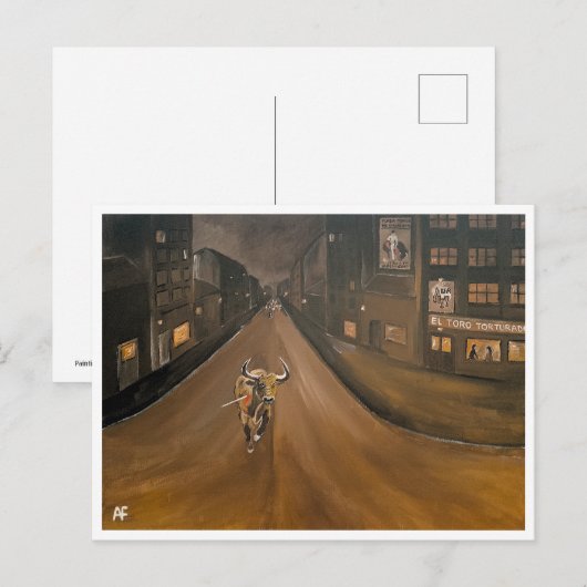 Schilderij van El Toro Torturado door Alfred Fox Briefkaart (Voorkant / Achterkant)