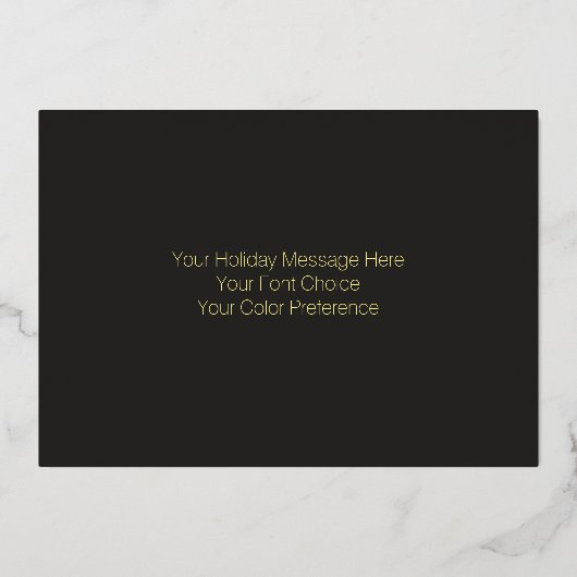 Schilderij van Elegant Menorah Gold Blue Folie Feestdagenkaart (Achterkant)