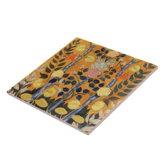 schilderij van Emile Bernard, Rozen, Tegeltje (Zijkant)