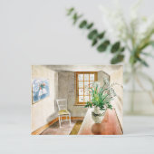 Schilderij van Eric Ravilious, Interieur van Ironb Feestdagenkaart (Staand voorkant)