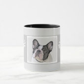 Schilderij van Franse Bulldog (Brindle Pied) - Hon Mok (Midden)