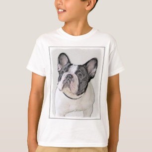 Schilderij van Franse Bulldog (Brindle Pied) - Hon T-shirt