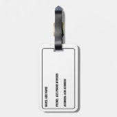 schilderij van Franse bulldog in pop stijl Bagagelabel (Achterkant verticaal)