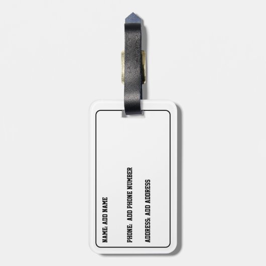 schilderij van Franse bulldog in pop stijl Bagagelabel (Achterkant verticaal)