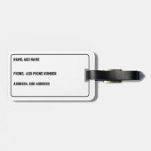 schilderij van Franse bulldog in pop stijl Bagagelabel (Achterkant horizontaal)