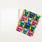 schilderij van Franse bulldog in pop stijl Planner (Display)