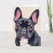 Schilderij van Franse Bulldog Kaart (Voorkant)