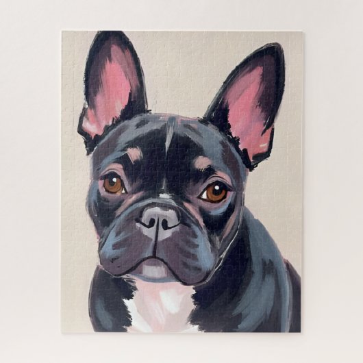 Schilderij van Franse Bulldog Legpuzzel (Verticaal)