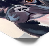 Schilderij van Franse Bulldog Poster (Hoek)