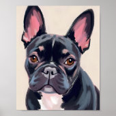 Schilderij van Franse Bulldog Poster (Voorkant)