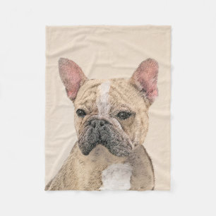 Schilderij van Franse Bulldog (Sable) - Origineel  Fleece Deken