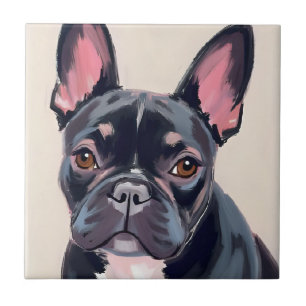 Schilderij van Franse Bulldog Tegeltje