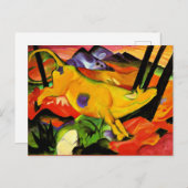 Schilderij van Franz Marc, De Gele Koe Briefkaart (Voorkant / Achterkant)