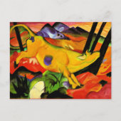 Schilderij van Franz Marc, De Gele Koe Briefkaart (Voorkant)