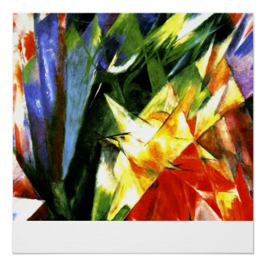 Schilderij van Franz Marc, Vogels, Perfect Poster (Voorkant)