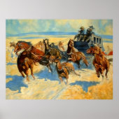 Schilderij van Frederic Remington “Downing the Nig Poster (Voorkant)