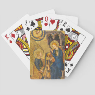 Schilderij van Gabriël en Maria Pokerkaarten